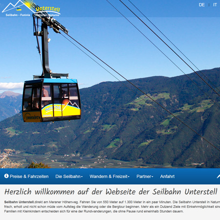Homepage der Seilbahn Unterstell